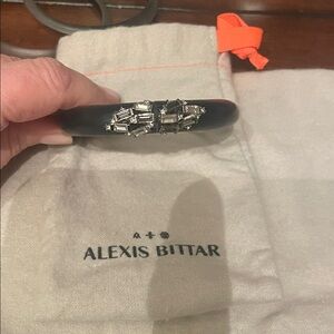 Alexis Bittar Black Bracelet with Silver Detailing